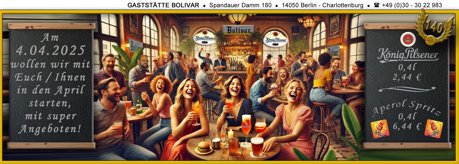 Am Freitag, den 4. April 2025 wollen wir mit Ihnen / Euch in den April starten, mit super Angeboten.