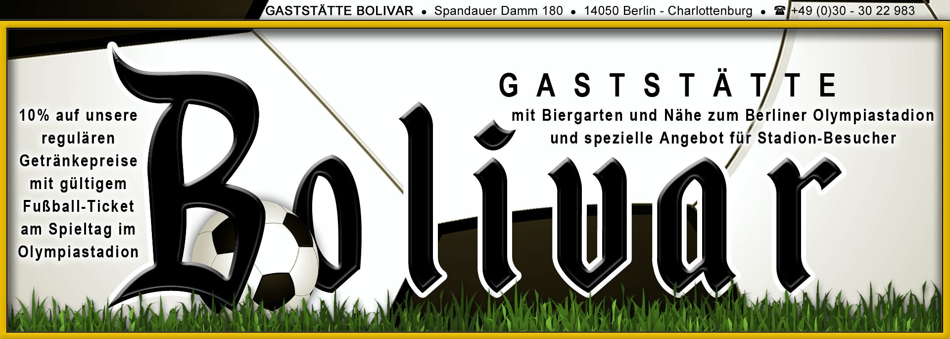 Berlin - Olympiastadion - Heimspiel - Biergarten - 10% Getränke - Essen - Trinken - Hertha - Ticket