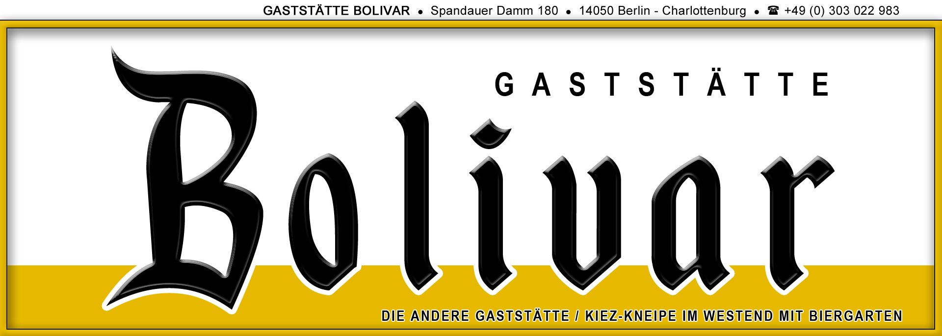 Die etwas andere Gaststätte, Restaurant, Lokal, Gartenlokal, Kneipe, Imbiss, kleiner Biker Treff, mit Deutscher und teils Internationaler Küche und einem schönen Biergarten in Berlin-Charlottenburg - Wohin in Berlin zum Essen und Trinken, ins Bolivar