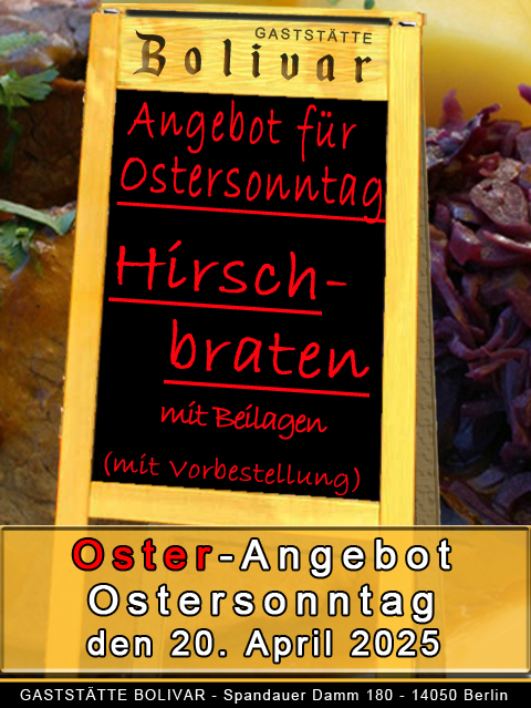 Ostern 2025 - Angebot Ostersonntag, den 20. April 2025