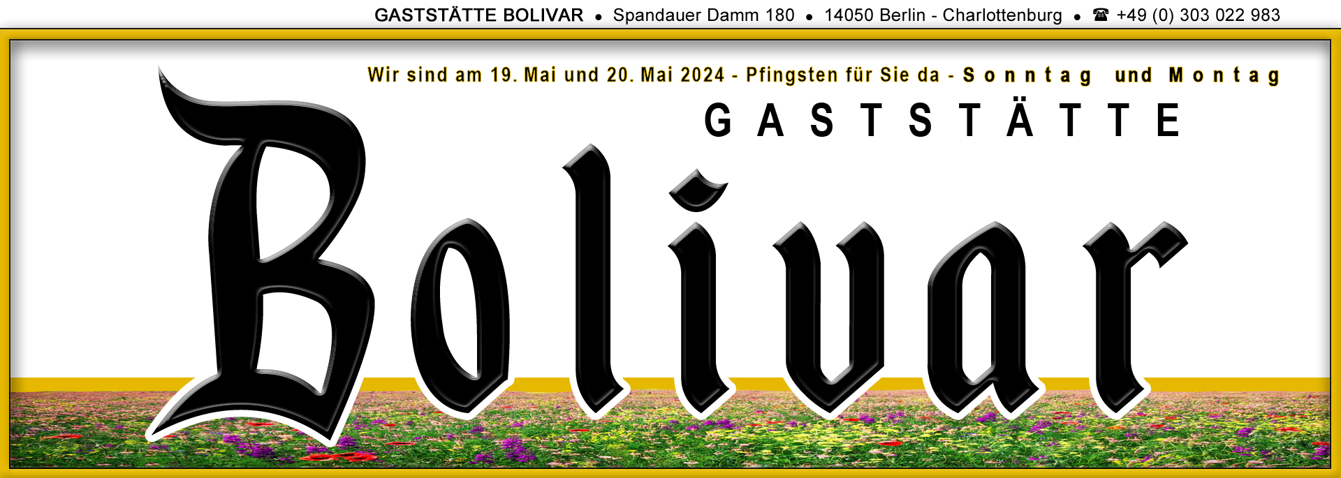 Wochenendspecial am 18., 19. und 20. Mai 2024 - Pfingsten - Samstag, Sonntag und Montag Spargel-Essen! Ein super Angebot, also wohin in Berlin, in den sonnigen Biergarten vom Bolivar!