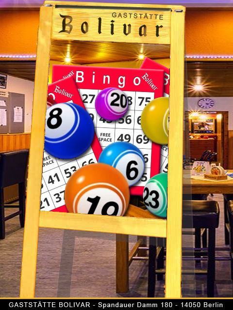 Bingo im Westend, in der Kiez Gaststätte Bolivar in Berlin - Charlottenburg