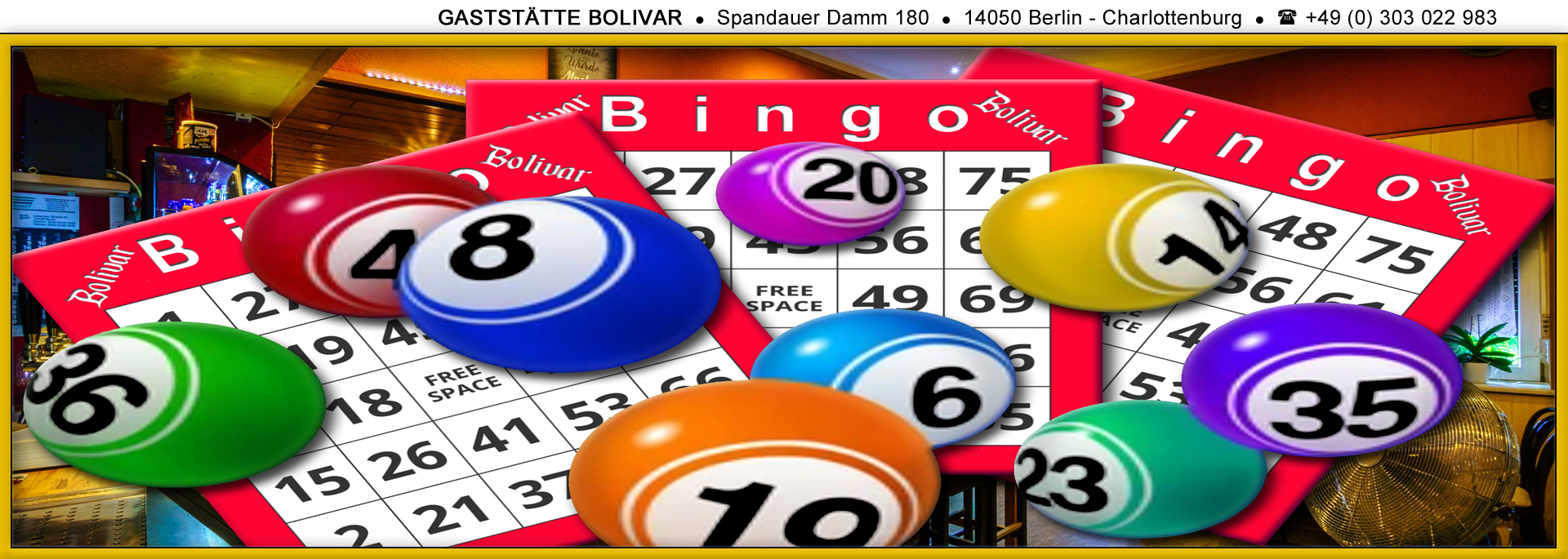 Bingo in Berlin - Charlottenburg - Neu-Westend am 2 Mai 2025 - ab 18 Uhr