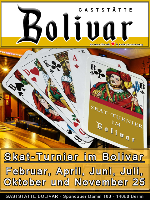 Gaststätte Bolivar Skatturniere 2025